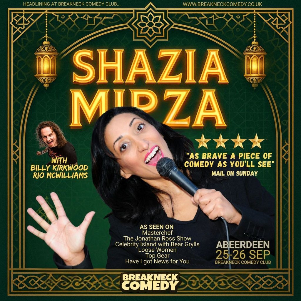 Shazia Mirza at Breakneck Comedy, Aberdeen