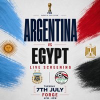 Argentina V Egypt - World Cup 2026 at Forge Bar