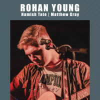 Rohan Young with support from Hamish Tate and Matthew Gray at Hyde Park Book Club Cafe