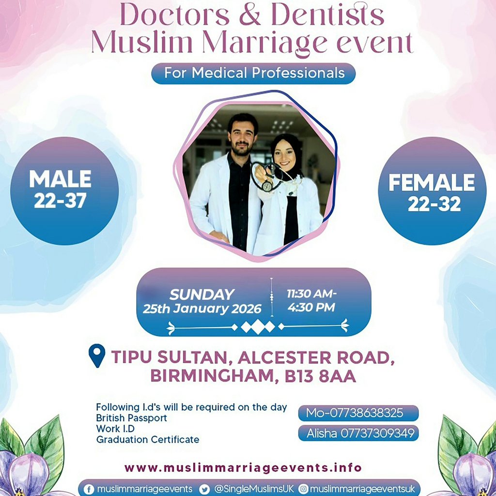 Muslim Marriage Events Birmingham - Doctors & Dentists Event