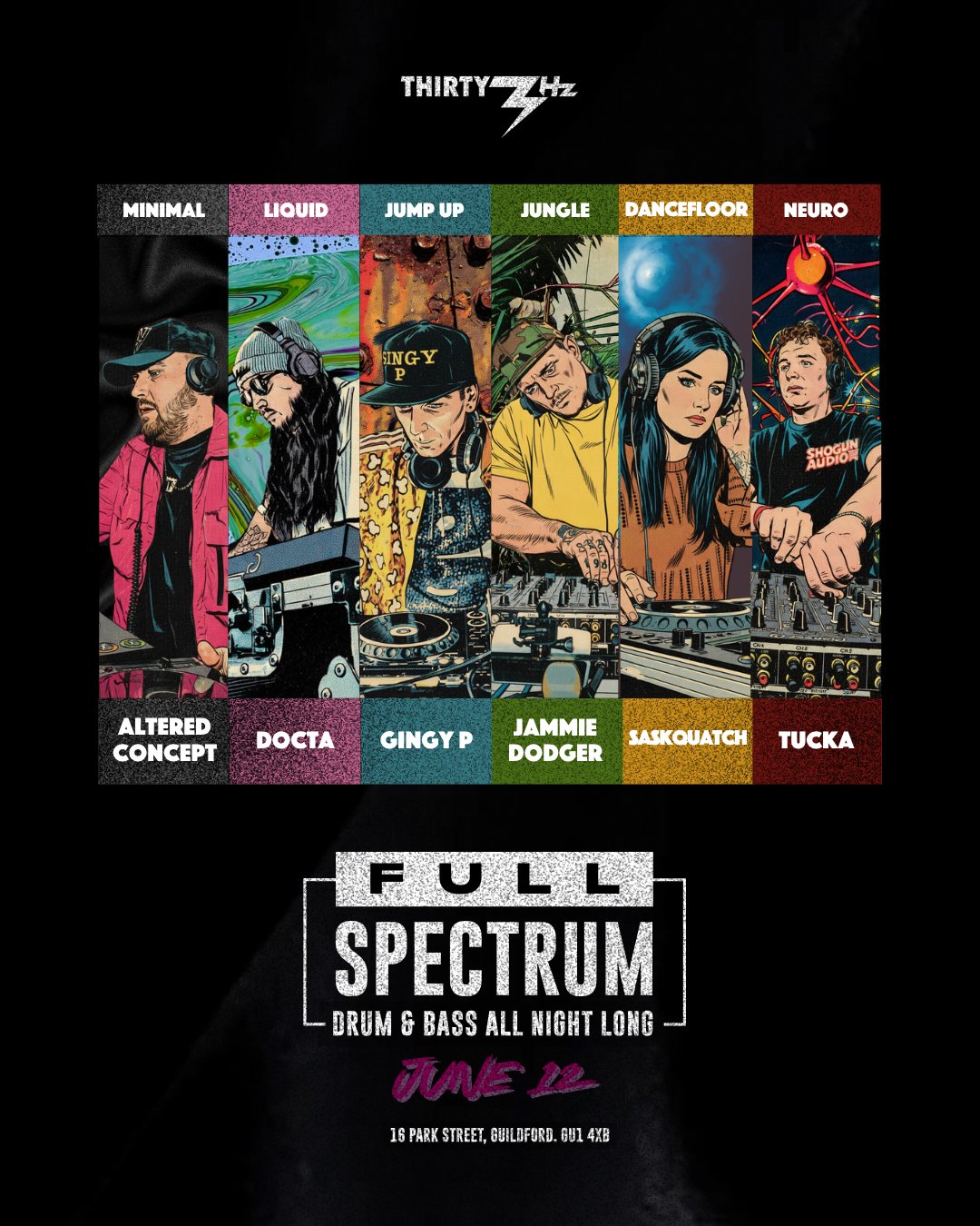 Full Spectrum | Thirty3Hz Guildford Fri 12 June 2026