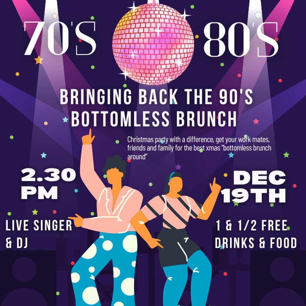 70/80/90's  Brunch - Christmas Special