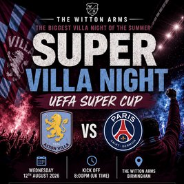 SUPER CUP: Paris Saint-Germain vs Aston Villa