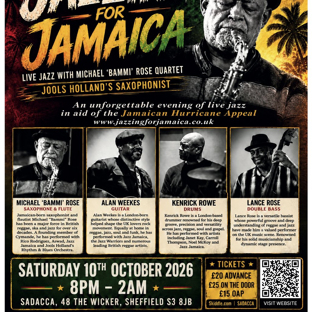 Jazzing For Jamaica at Saddaca, Sheffield