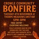 Crowle Community Bonfire Night Event Title Pic