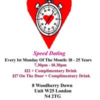 Speed Dating. 18 - 25 years. Mondays