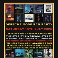 Depeche Mode / Mute Records Fan Party @ Star By Liverpool St. E1 at The Star By Liverpool Street