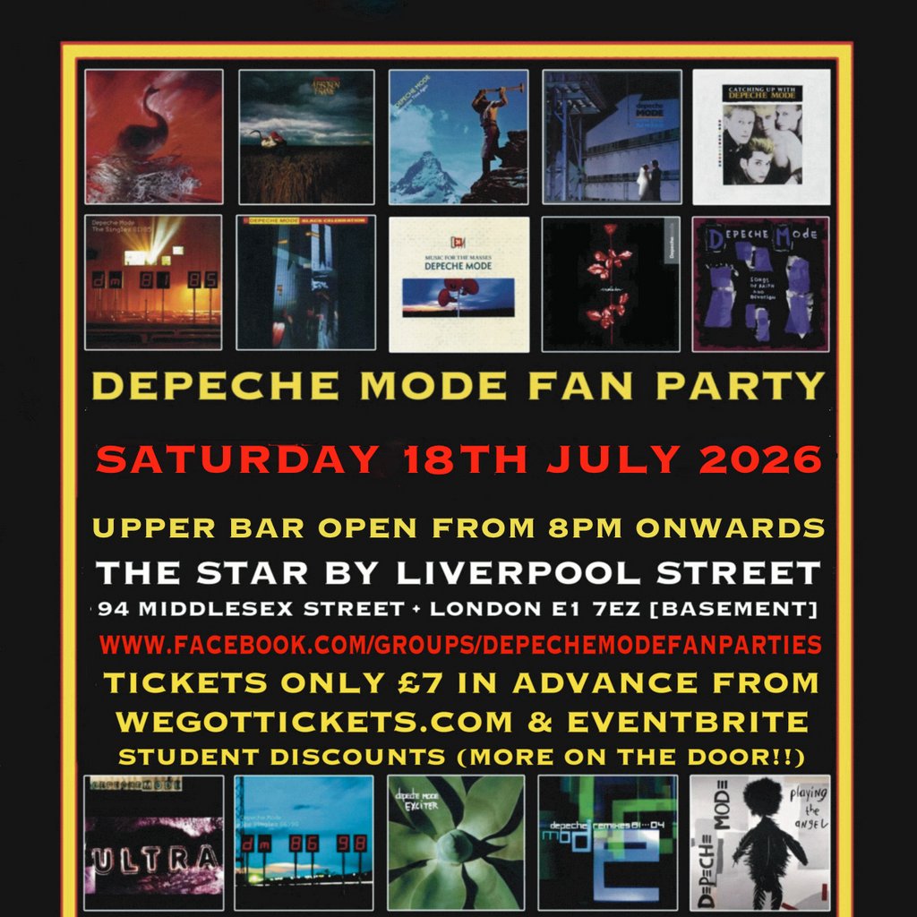 Depeche Mode / Mute Records Fan Party @ Star By Liverpool St. E1