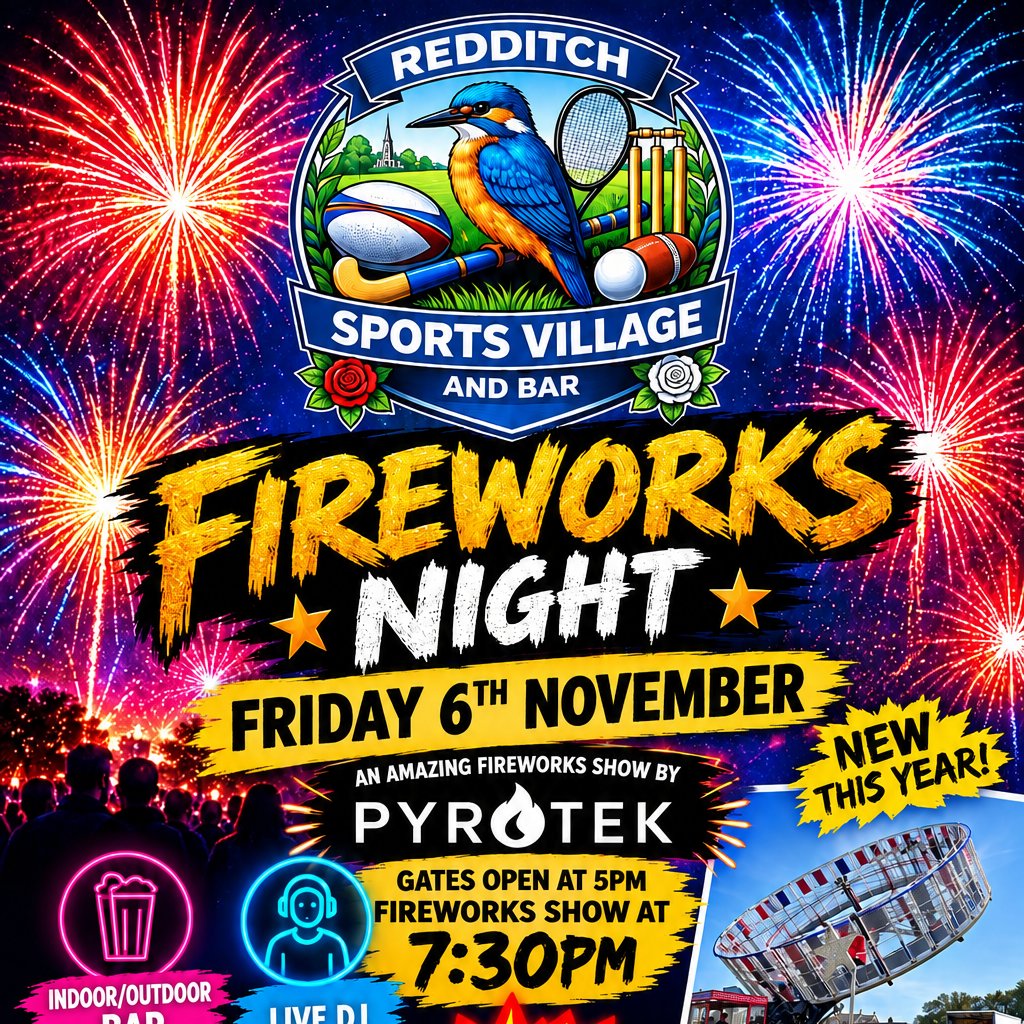 Redditch Fireworks Display at Redditch Sports Village, Redditch
