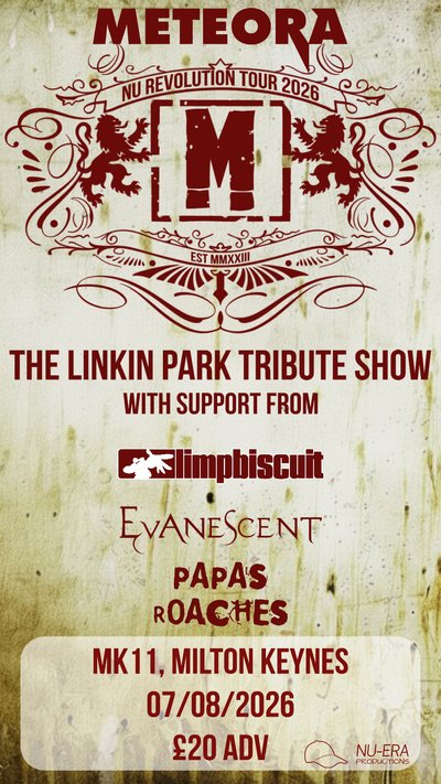 Tickets: Meteora Linkin Park | Nu-Revolution Tour | MK11 MILTON