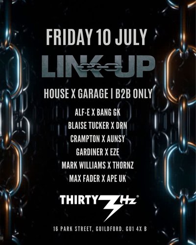 Tickets: Link-up | Thirty3Hz Guildford Fri 10 July 2026
