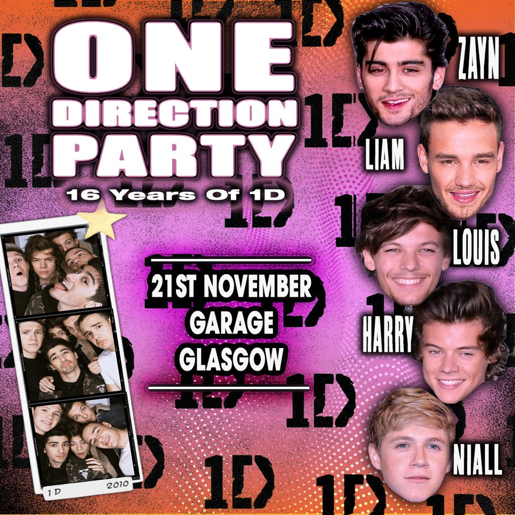 16 Years Of One Direction Party (Glasgow)