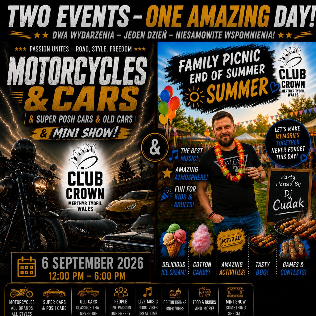 Two events one day Picnic and mini motorbike and cars show