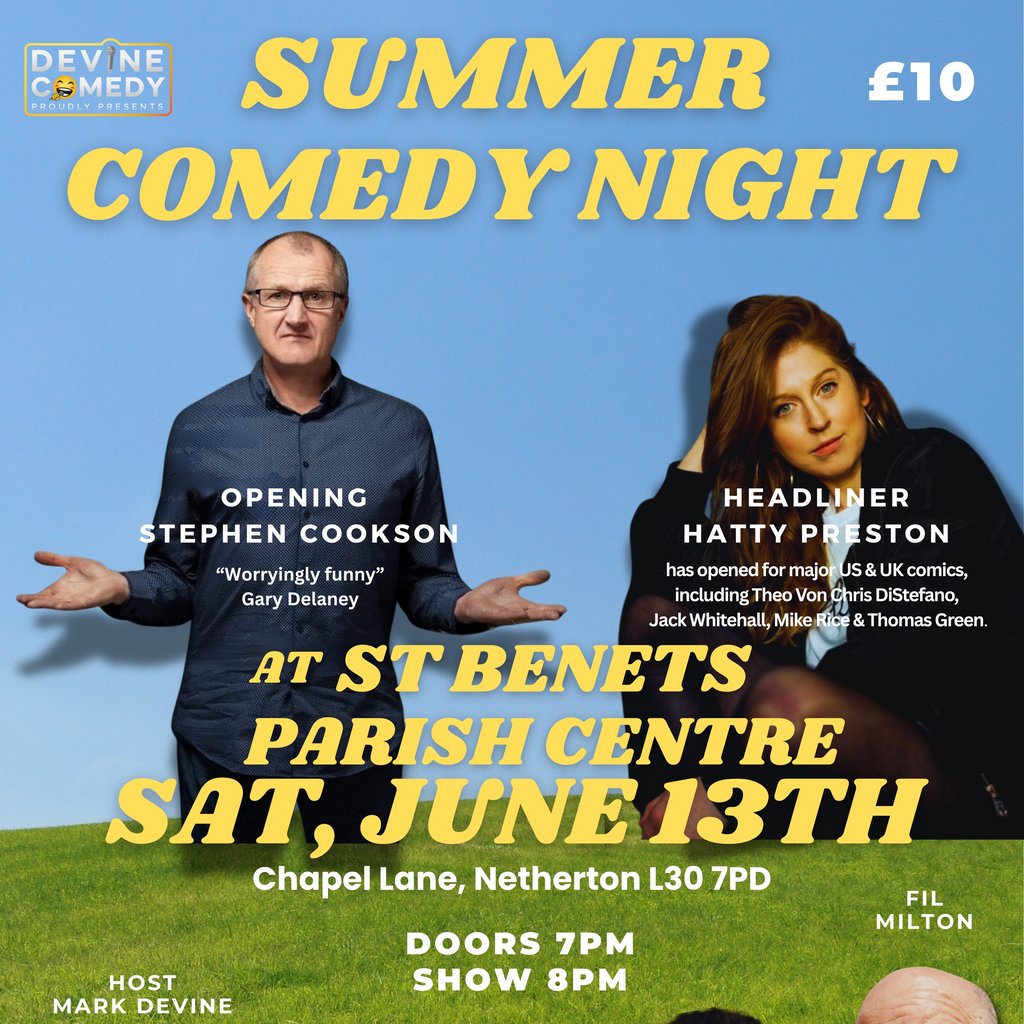 Summer Comedy Night at St Benets Parish Centre