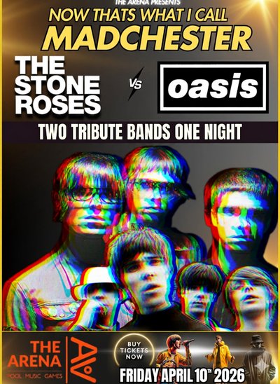 Stone Roses Vs Oasis | The Arena Crewe Crewe Fri 10 April 2026