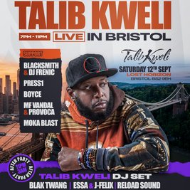 Talib Kweli Live in Bristol! Plus after party with Talib DJ Set!