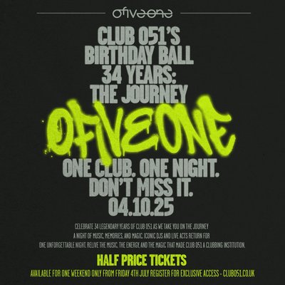 Club 051' s Birthday Ball - 34 Years: The Journey
