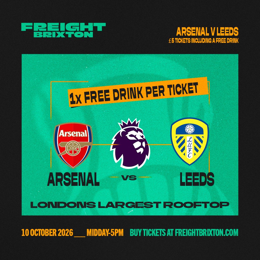FANZONE 4D x Freight Brixton PL: Arsenal V Leeds at Freight Brixton, London