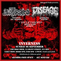 Shitbrains (L.A) + Disease (Seattle) in Inverness - Sun 6 Sept at The Bike Shed, 23 Grant Street, Inverness