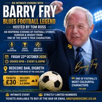 An intimate evening with Barry Fry, The Blues Legend at Redcorc Bar