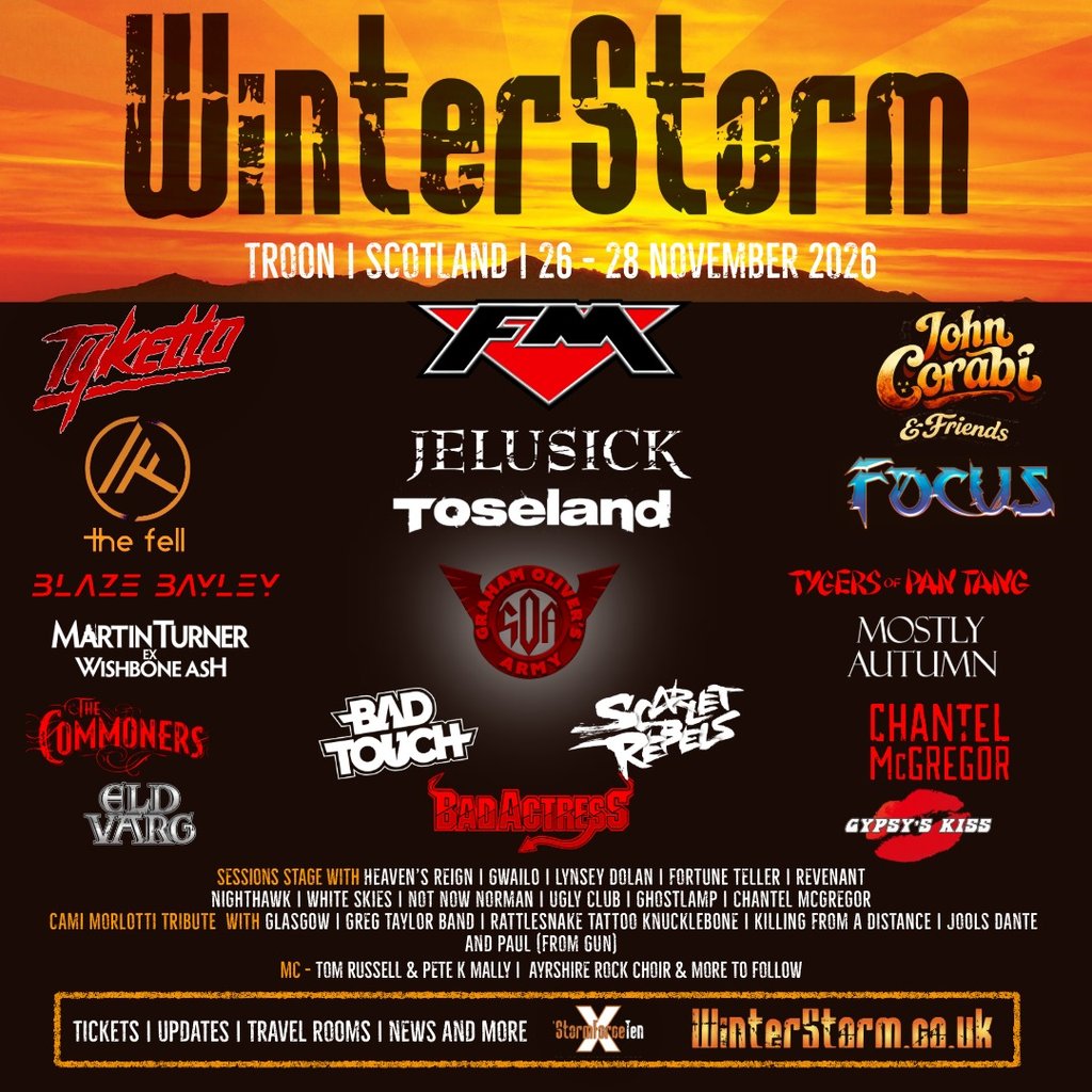 WinterStorm | Scotland's Rock Weekend By The Sea — gig artwork