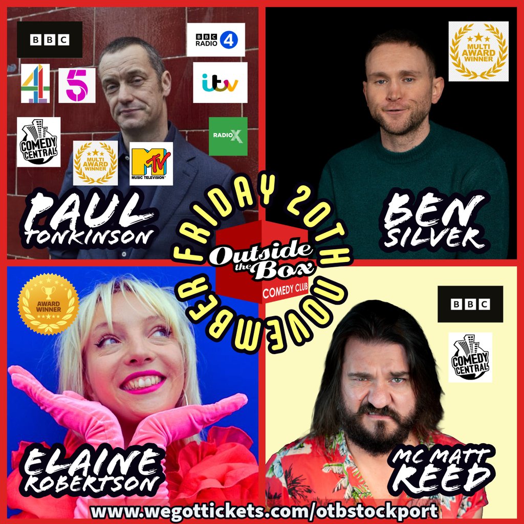 Live Comedy - Friday 20th November at Stockport Garrick Theatre, Stockport