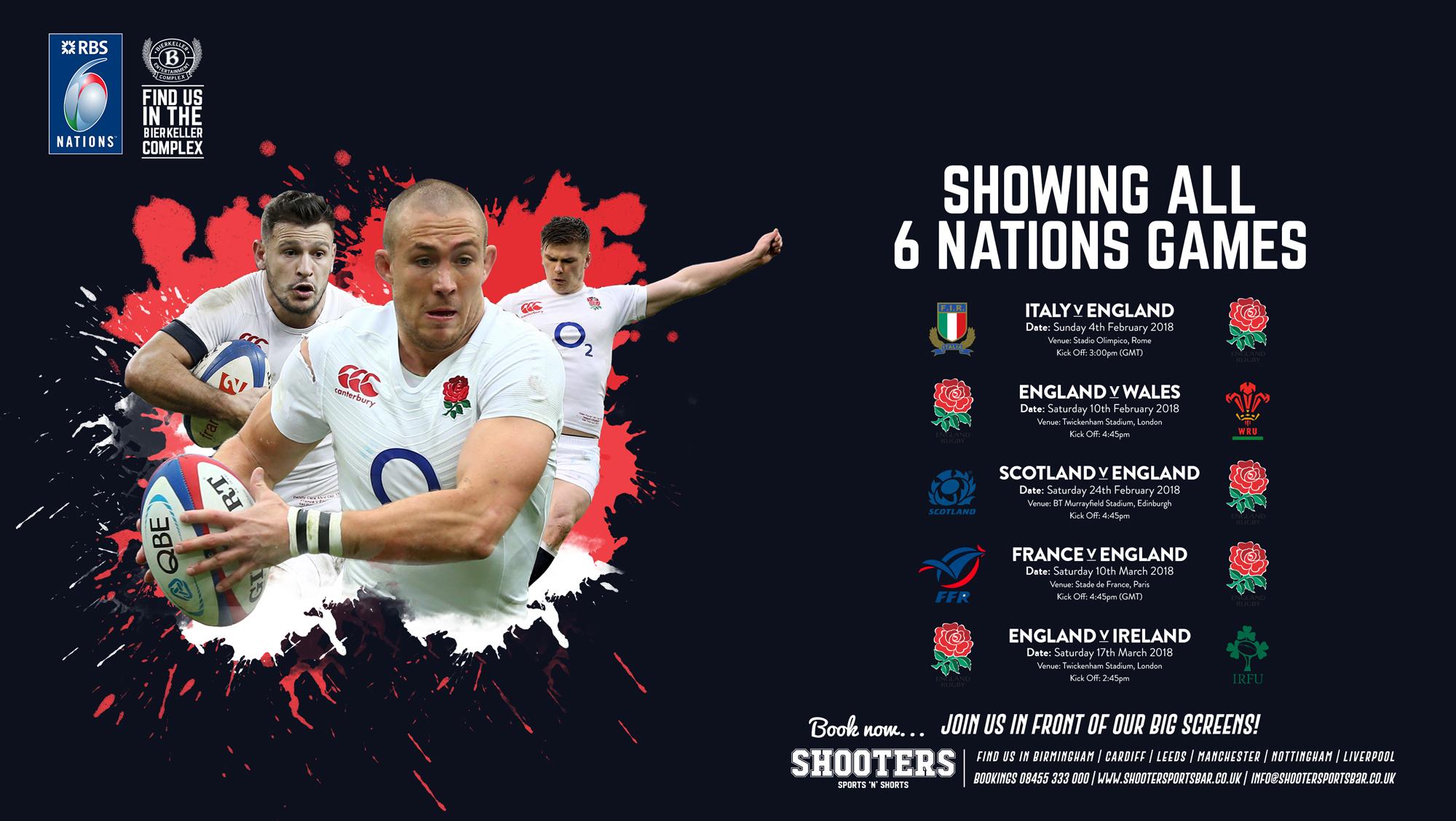 games 6 of number nations Six  Shooters Nations  Bar  England v Sports  Wales