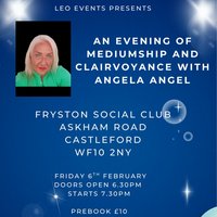 Evening of mediumship at Fryston Social Club, Castleford, WF10 2NY