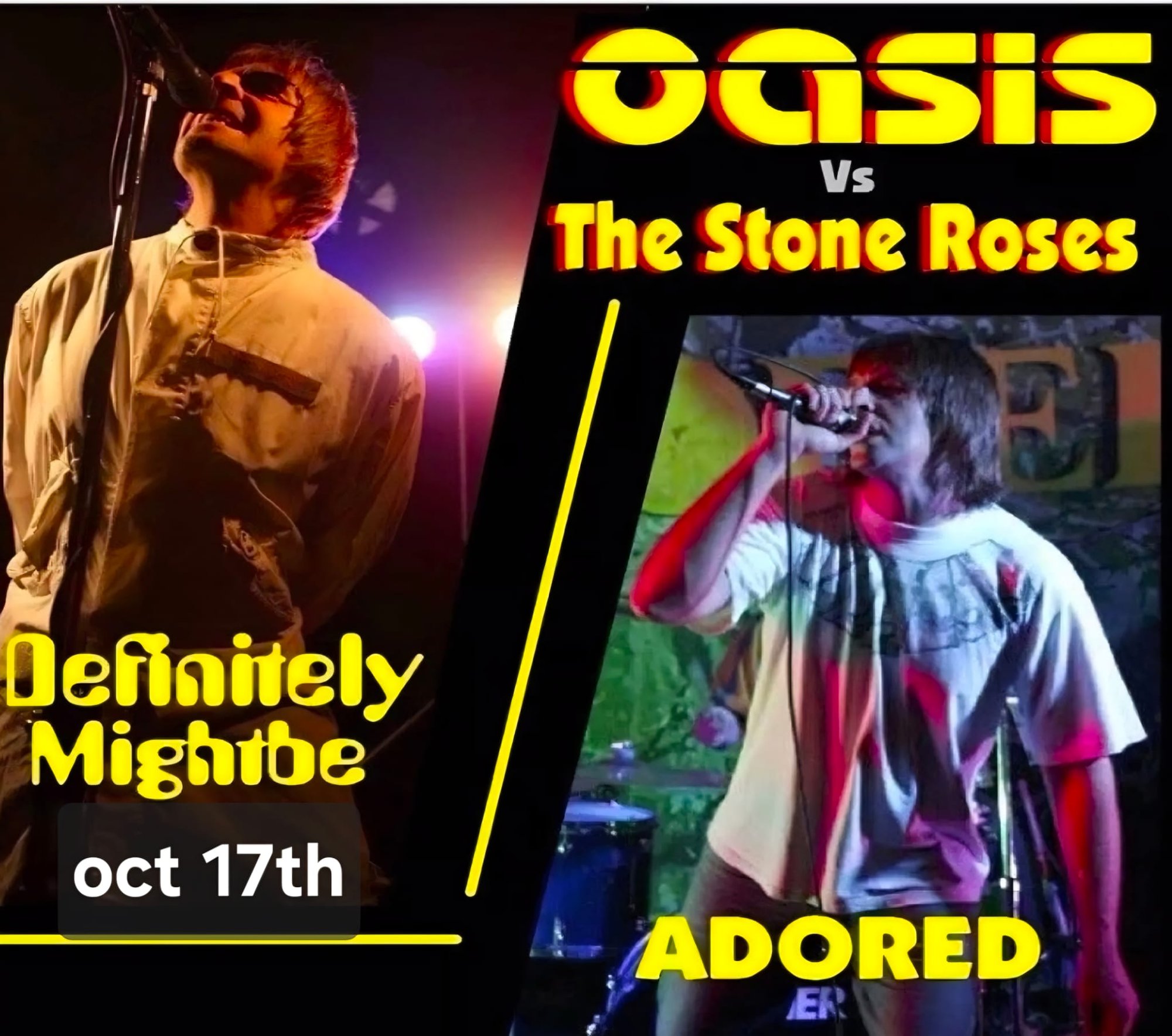 Tickets: Oasis v Stone Roses | Blaby And Whetstone Social Club