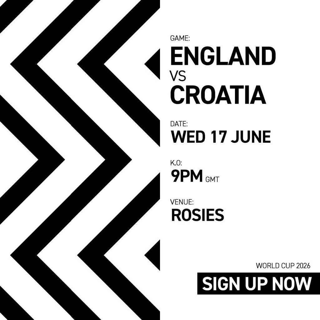ENGLAND VS CROATIA 17/06/26 [Free Entry Ticket]