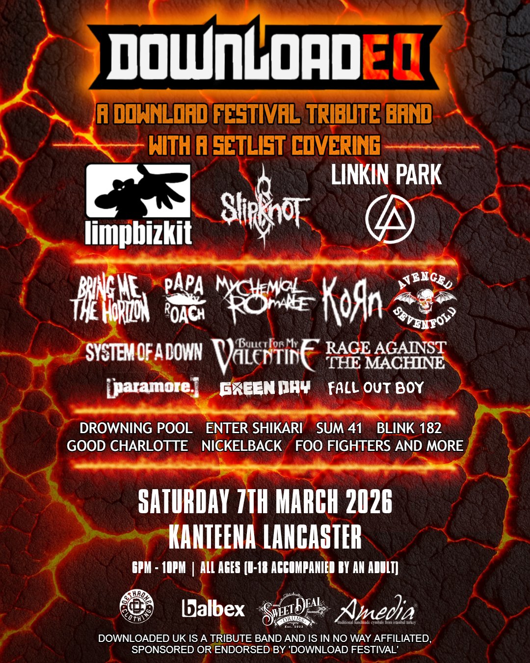 Downloaded The Download Festival Tribute | Kanteena Lancaster Sat
