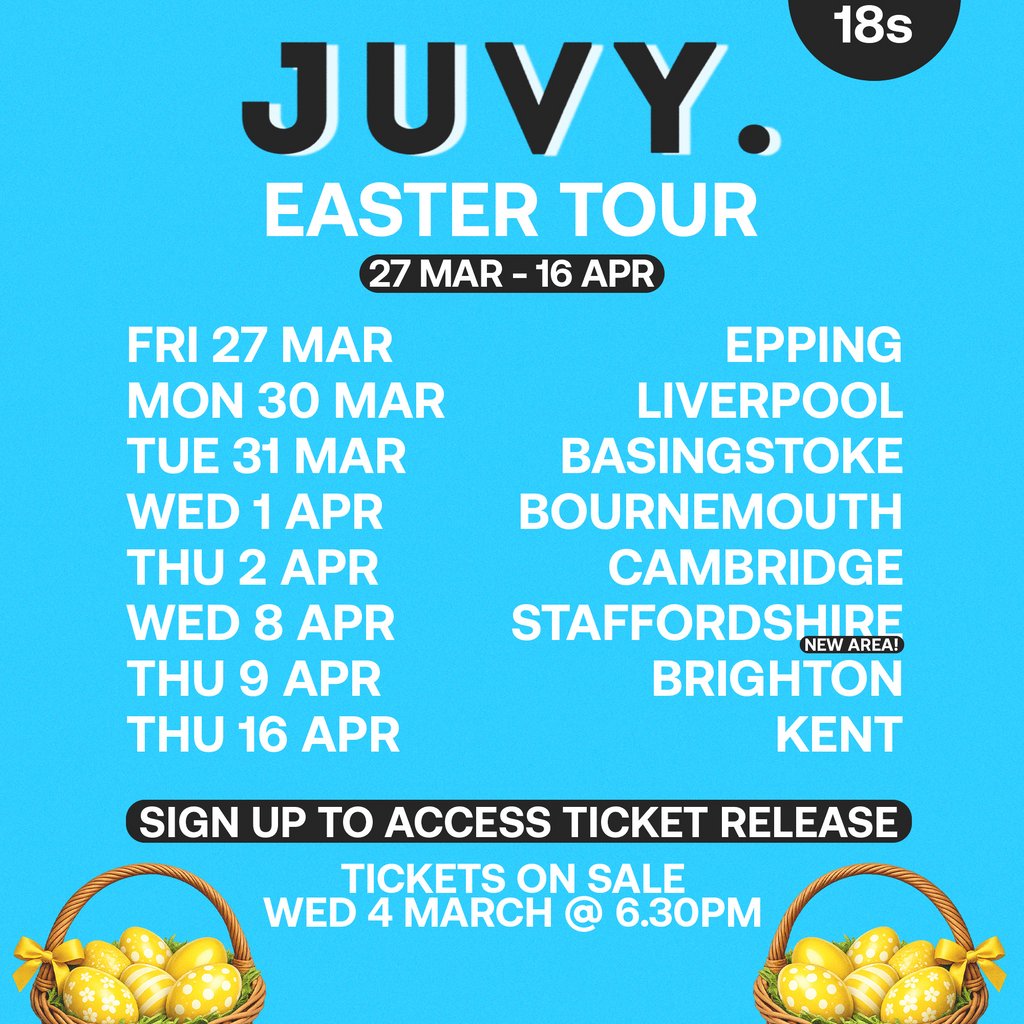 JUVY Under 18s  - Easter Tour - Tues 31st March - BASINGSTOKE