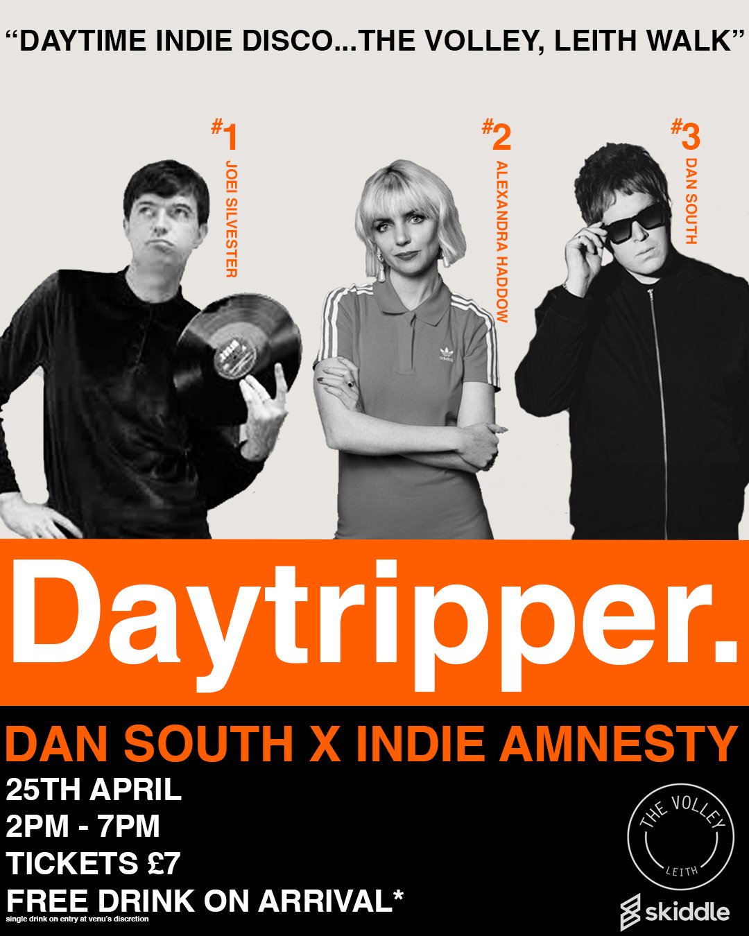 Daytripper - The Daytime Indie Disco | The Volley Edinburgh Sat 25