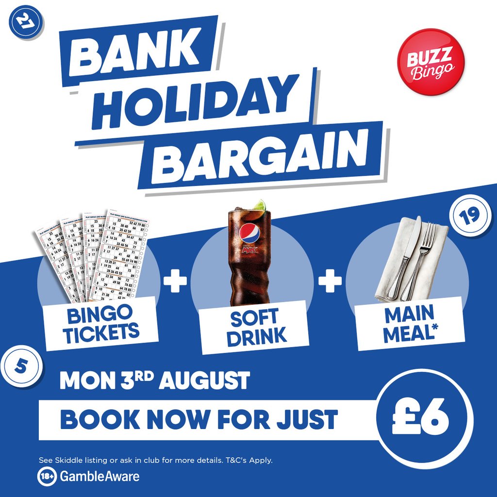 Bank Holiday Bargain - Buzz Bingo Edinburgh 03/08