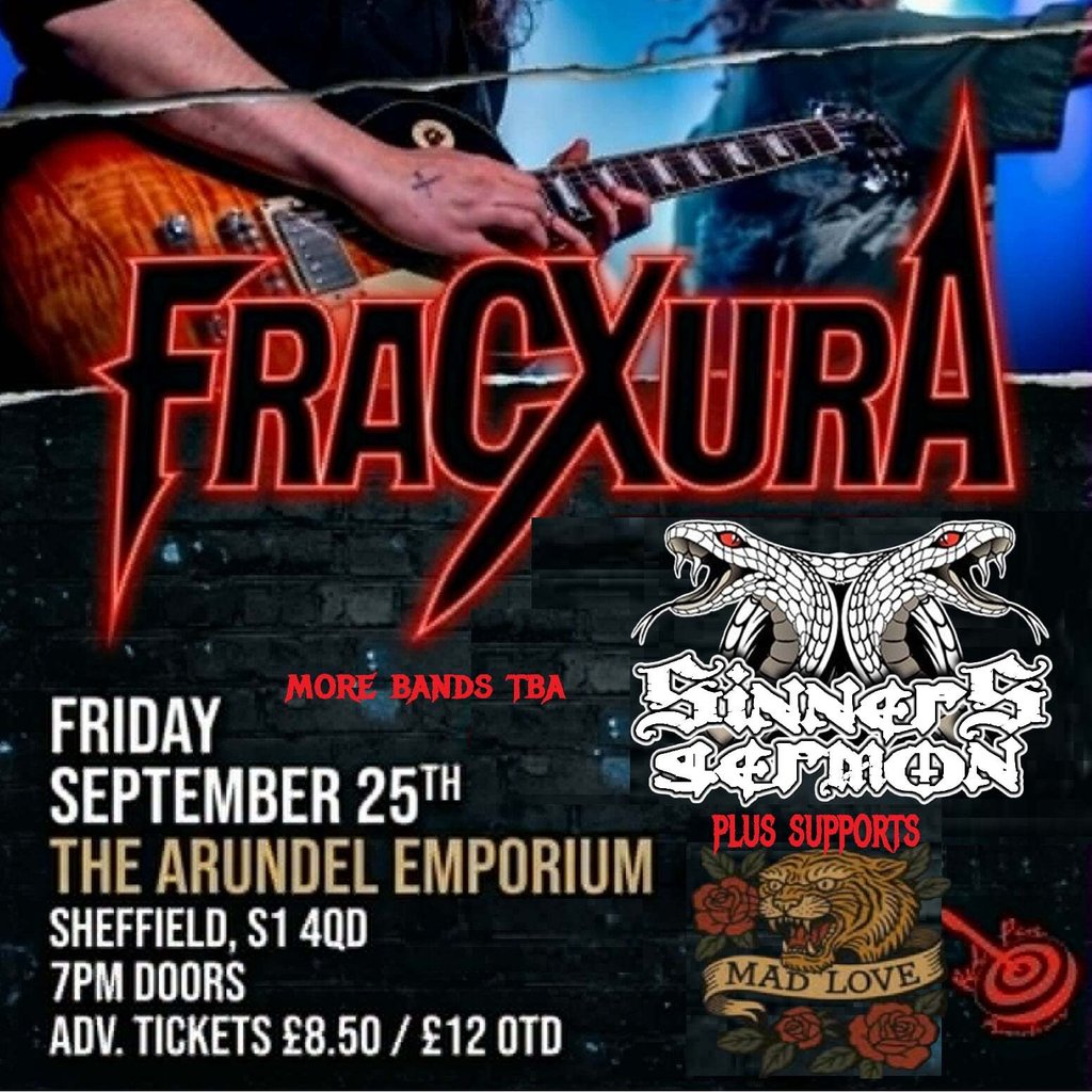 Fracxura + Sinners Sermon + Mad Love + Rude Awakening at Arundel Emporium, Sheffield