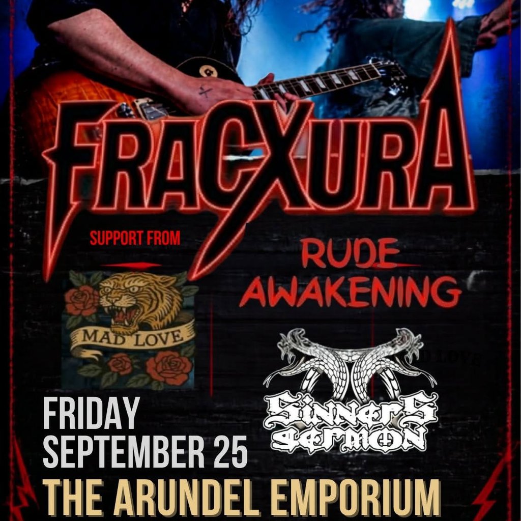 Fracxura + Sinners Sermon + Mad Love + Rude Awakening at Arundel Emporium, Sheffield