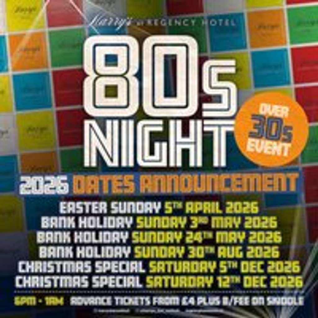 80's Night - Christmas Special - The Regency Hotel at The Regency Corus Hotel, West Midlands