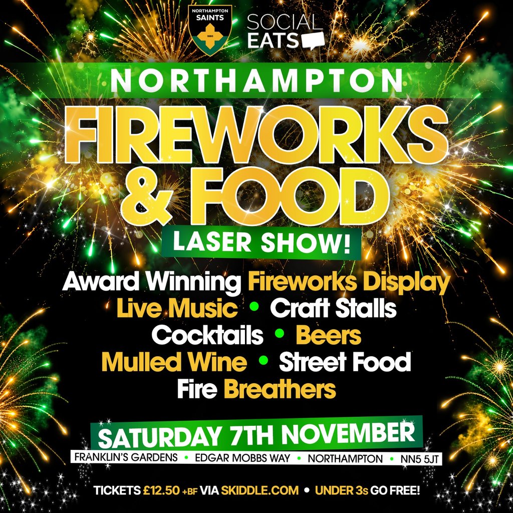 Northampton Saints Fireworks & Food 2026 at Northampton Saints Rugby Club, Northampton