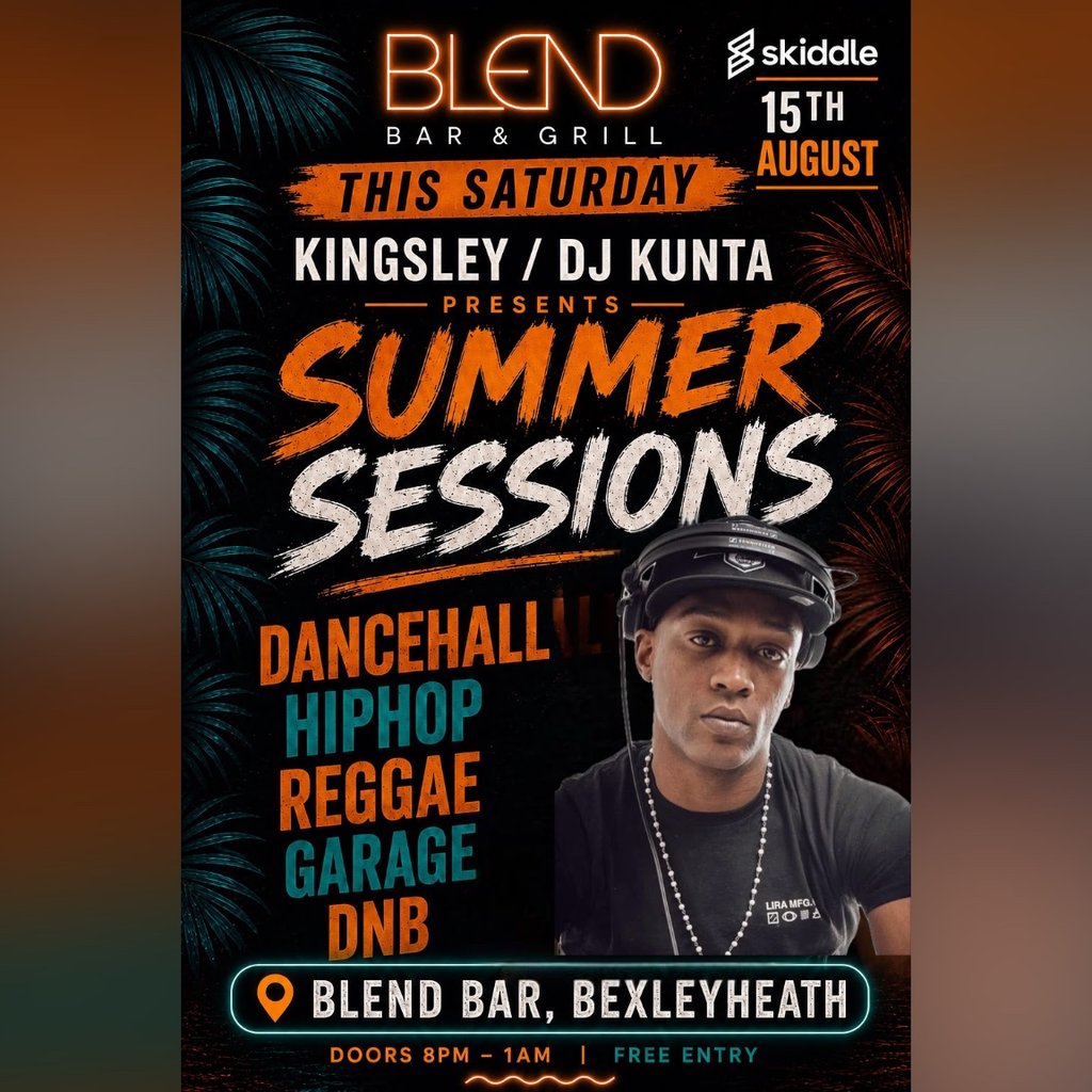 DJ Kunta @Blend Bar, Bexleyheath, 15/08/26, Summer Sessions