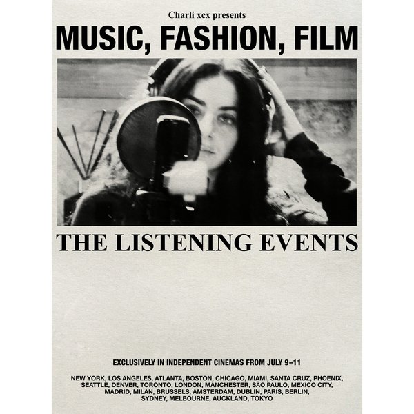 Charli xcx Music, Fashion, Film: Manchester Listening Event