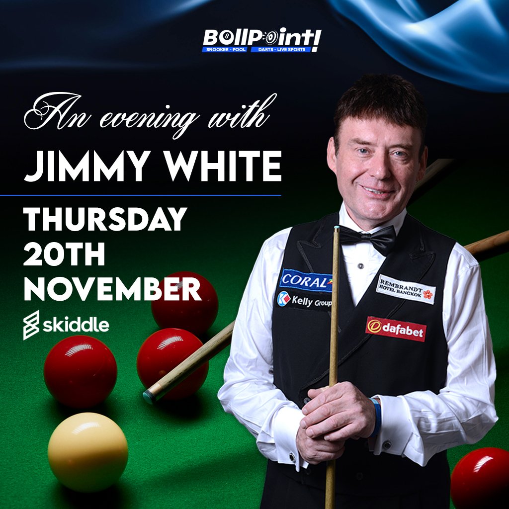 An Evening with JIMMY WHITE The Whirlwind snooker ace., 20 November | Event in Telford | AllEvents