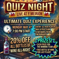 May the 4th Be With You: Quiz Night at Y Meirion at Y Meirion
