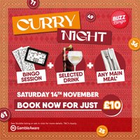 Curry Night 14/11 - Buzz Bingo Bexleyheath