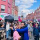 Local food and drink stalls along East Street at eat:Bedminster, Bristol