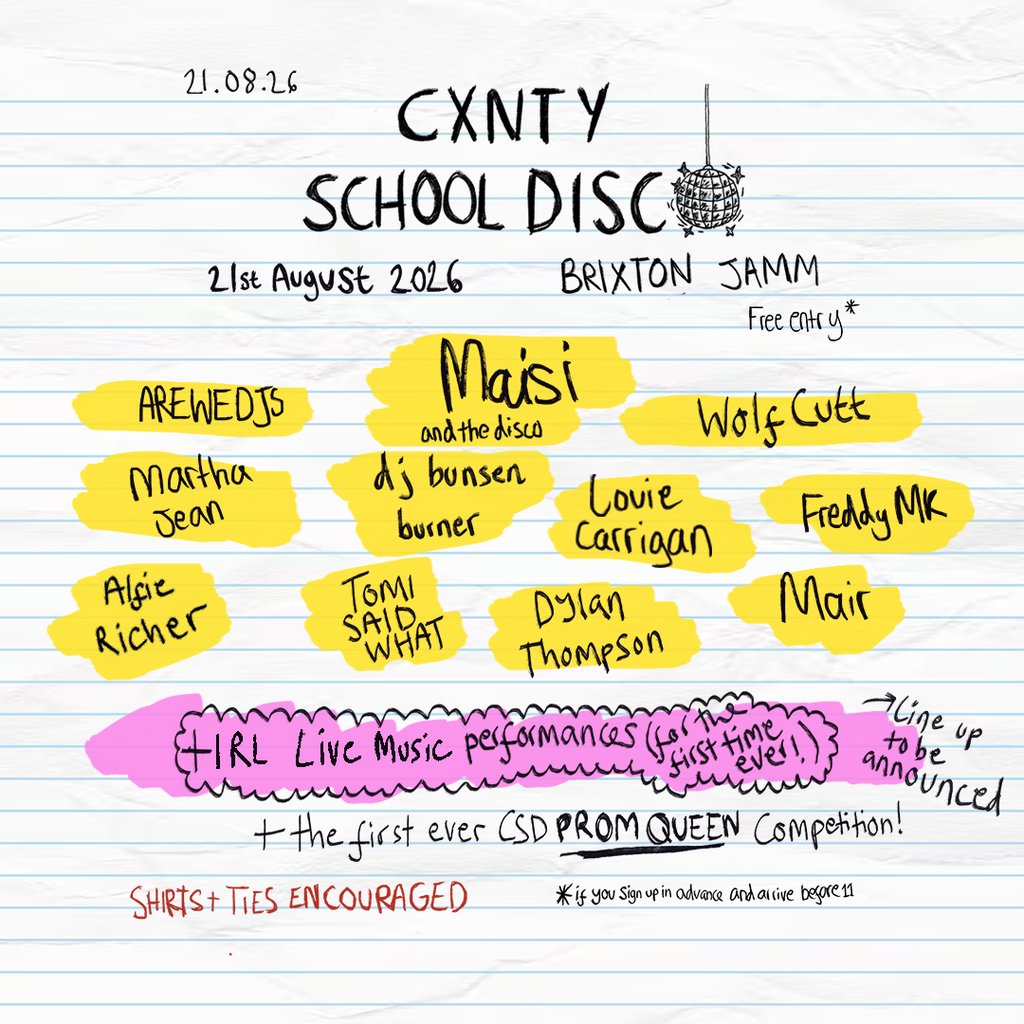 The Cxnty School Disco - Yaz Okulu
