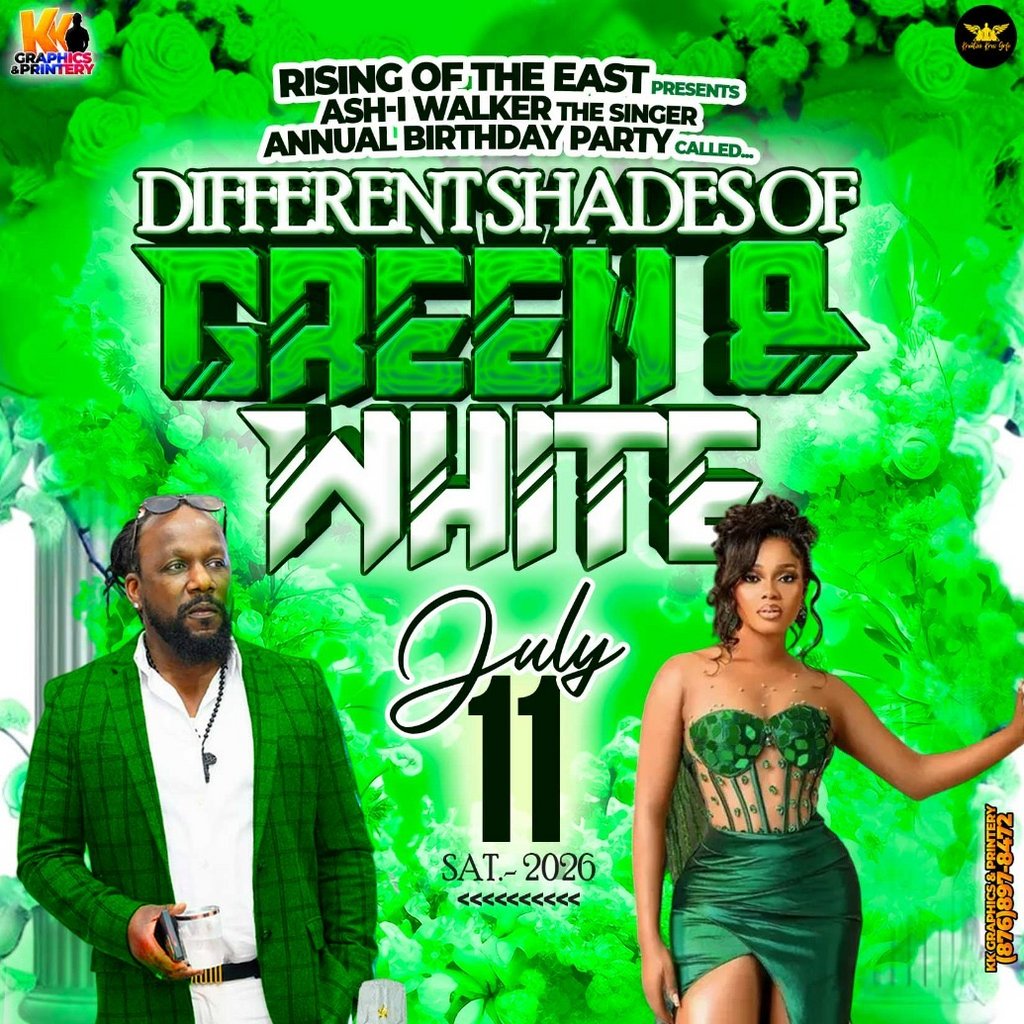 Different Shades of Green and White