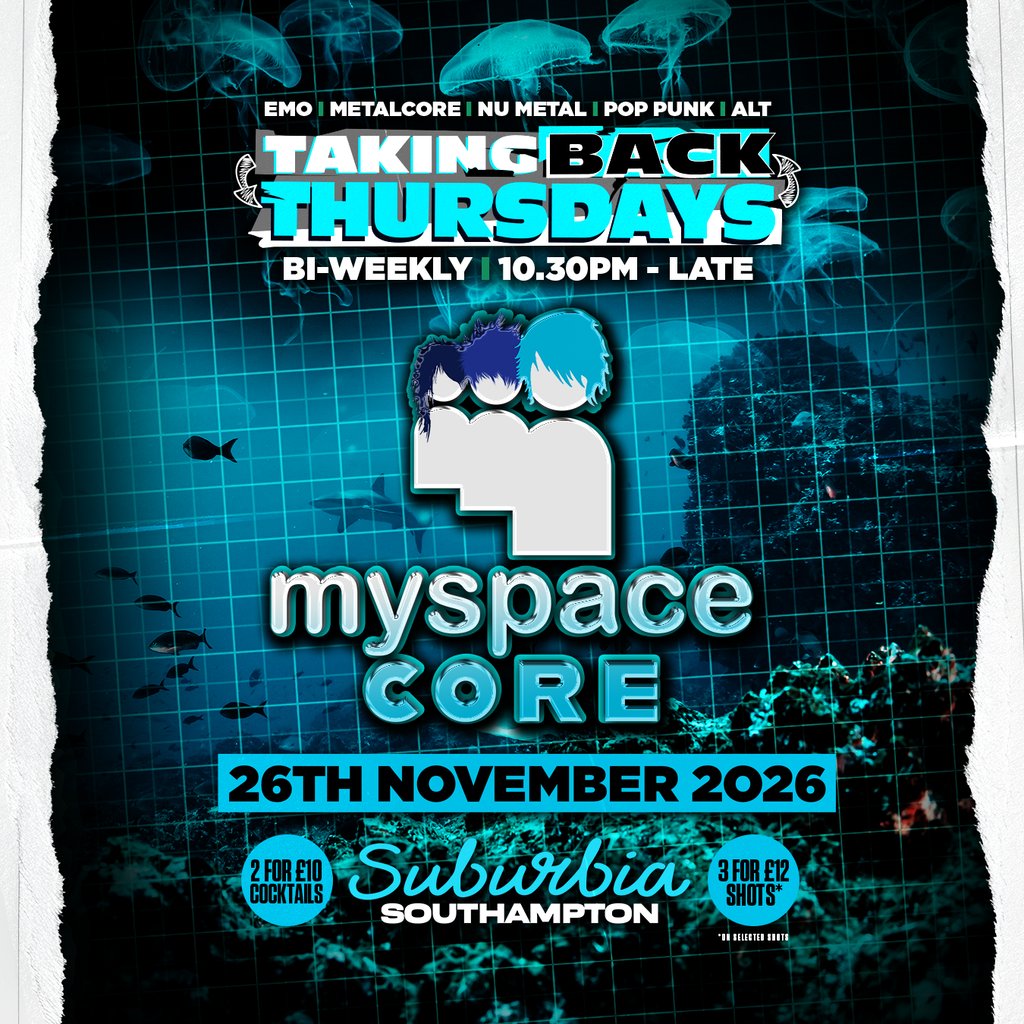 Taking Back Thursdays: MySpace Core — gig artwork