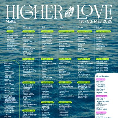 Higher Love Festival Malta - Drinks Wristbands Top Ups