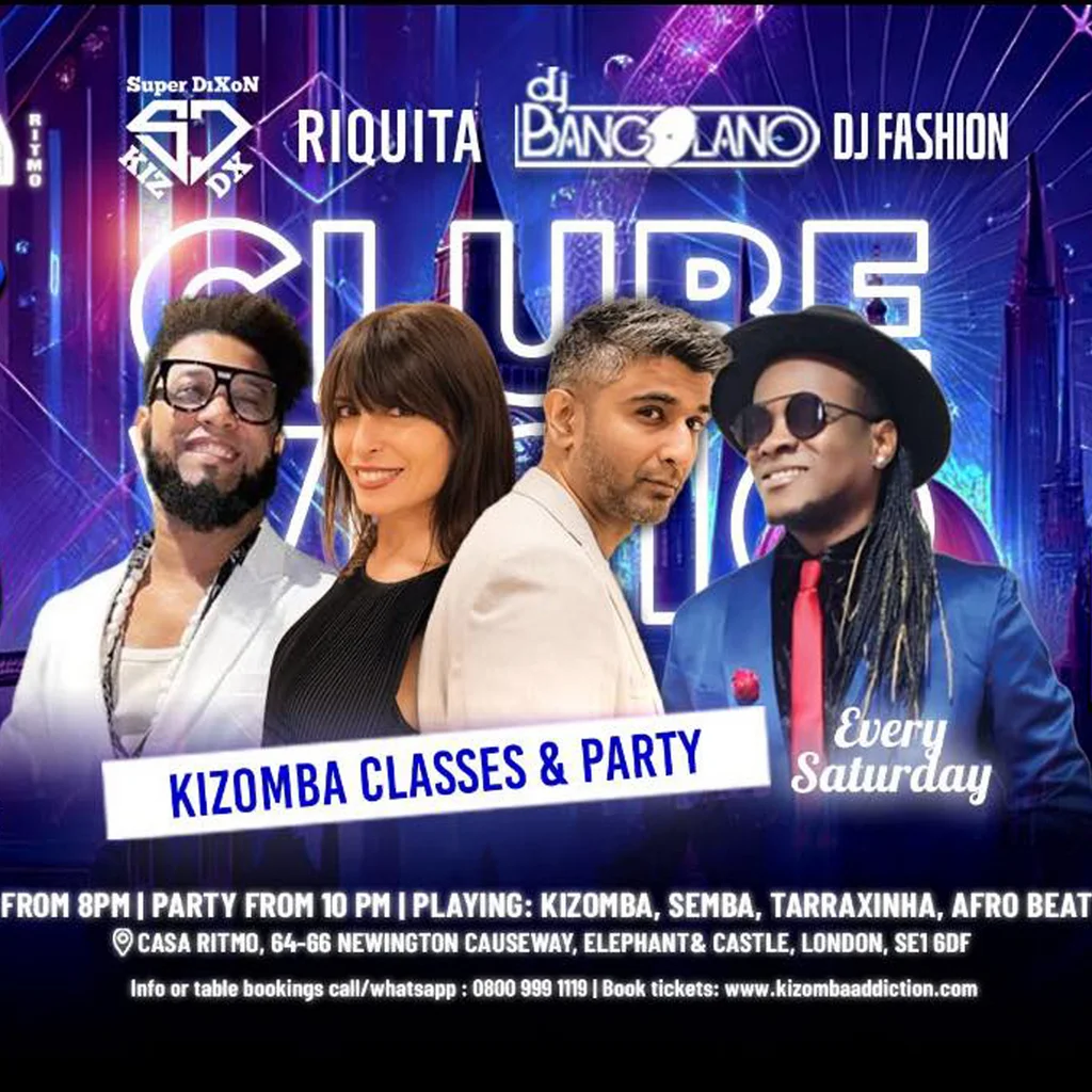 Londons No1 Kizomba Party: Clube Vicio - with DJ Bangolano