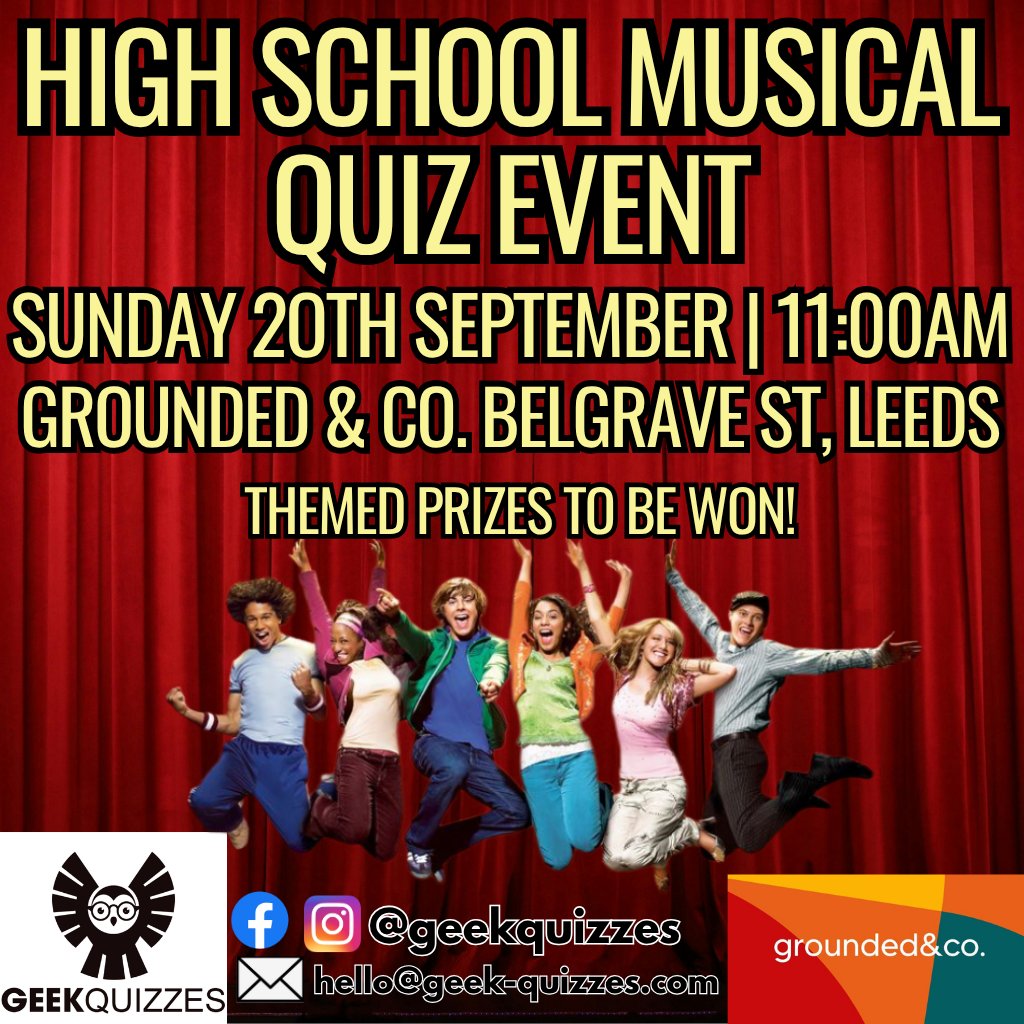 High School Musical Quiz Event at Grounded And Co, Leeds